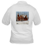 St. Andrews Presbyterian Church Stirling Ontario Canada Watercolor Golf Shirt by NANCE